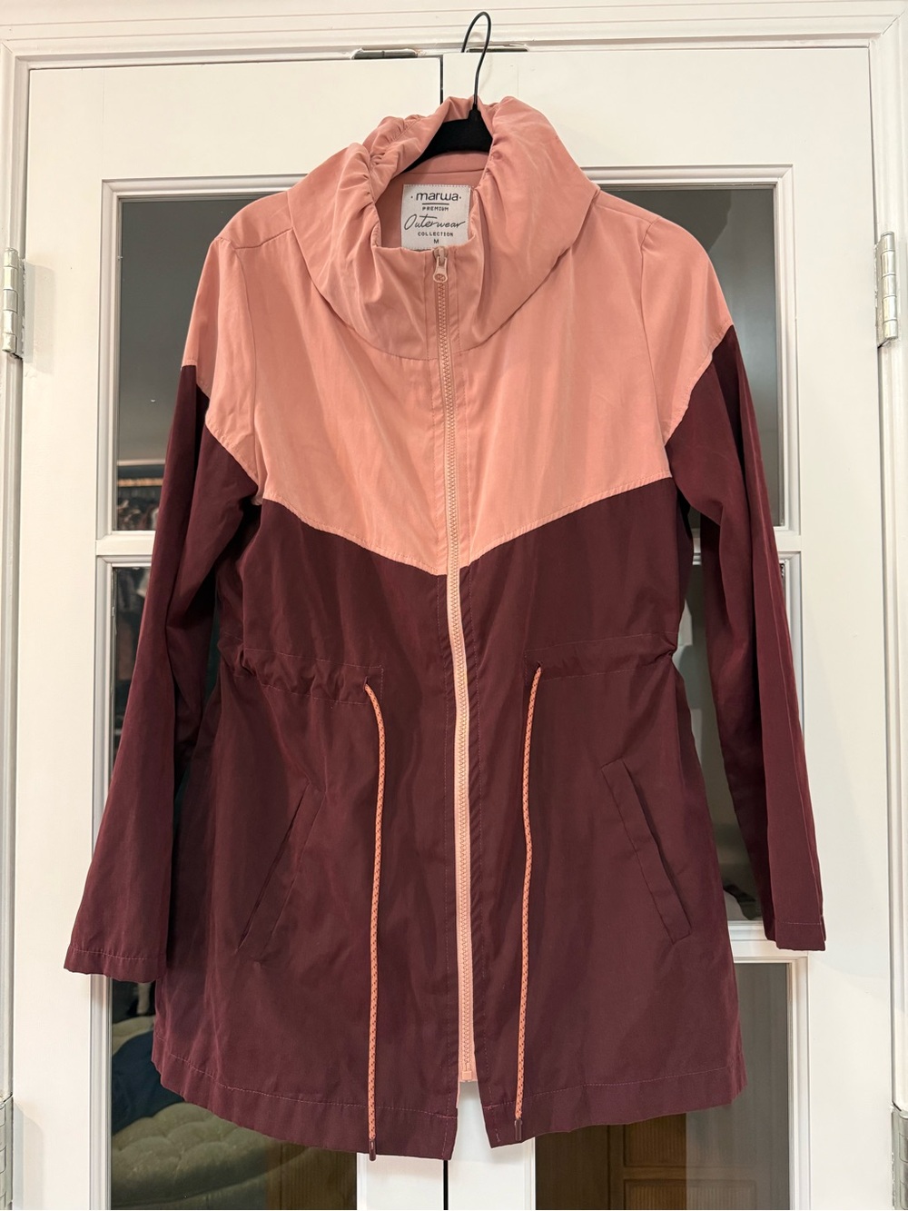 Two-Tone Pink and Burgundy windbreaker Jacket